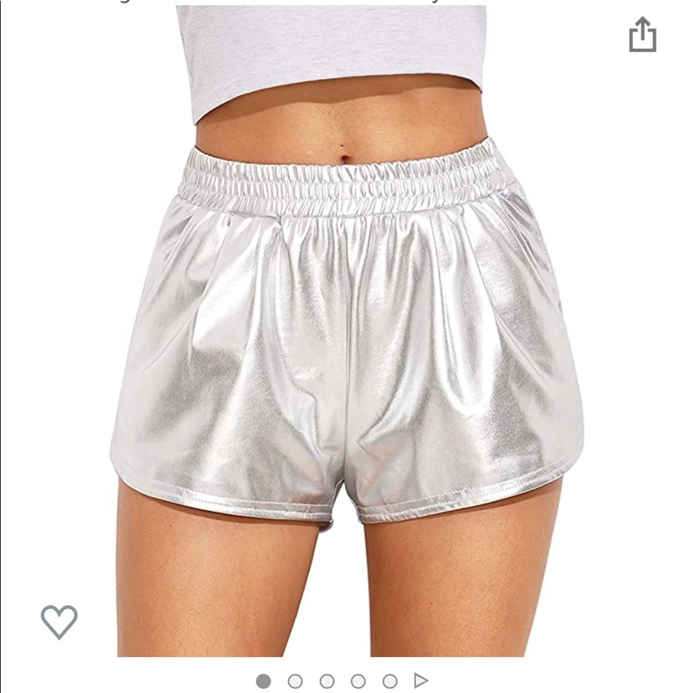 2/$7 Metallic short shorts size L NWOT